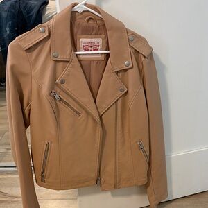 Levi's Women's Camel Faux Leather Moto Jacket